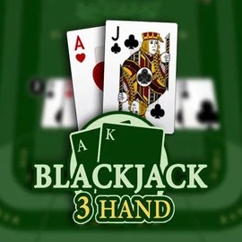 Blackjack 3H (Habanero) slot logo by Habanero at SpinoGambino Casino
