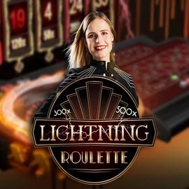 Lightning Roulette logo by Evolution at SpinoGambino Casino