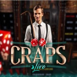 Live Craps online game logo by Evolution on spinogambinoo.com.de
