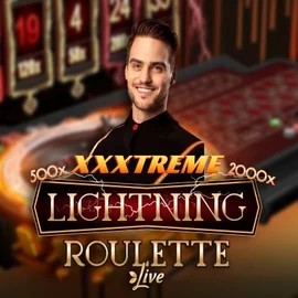 Live Casino logo of XXXtreme Lightning Roulette from Evolution at SpinoGambino Casino